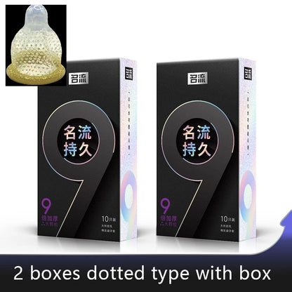 9 Times Delayed Ejaculation Condoms For Men Reduce Sensitivity Pysical Ultra Thick Long Last Condom Penis Sleeves Sex Toys Tool