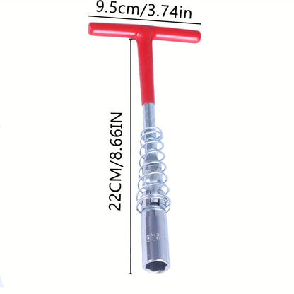 21mm/0.82inch Spark Plug Socket Tool,Easy Bend Flexible Socket Wrench,T-handle Spark Plug Removal Wrench,For Nut Removal