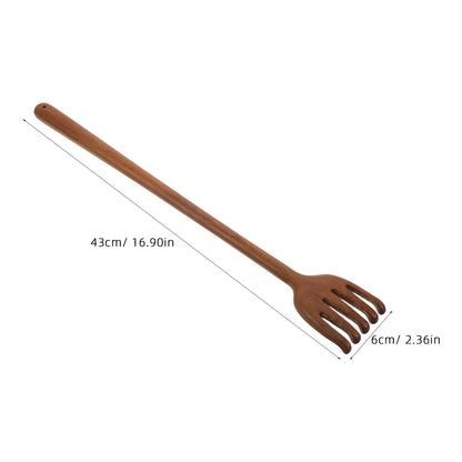 Wood Back Scratcher Long Handle Manual Back Scratcher Massager Itch Relief Tool Portable for Home Office Travel