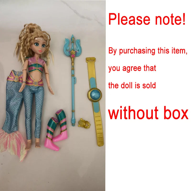 Original Netflix Mermaid Magic Warrior Loose Dolls No Accessories Sasha Nerissa Mermaid-style Transformation Dress Kid Gift Toys