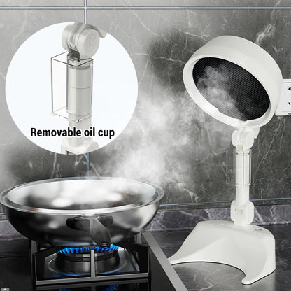 Desktop Cooker Hood Tabletop Range Hood 8W 3 Speed Strong Suction Low Noise Multifunction Foldable Portable Kitchen Exhaust Fan