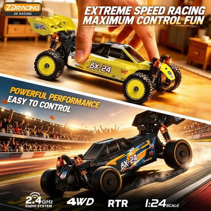 ZD Racing BX-24 1/24 RC Buggy 4WD Brushless RTR Off Road Racing Car Aluminum Chassis High Speed Remote Control Crawler Vehicle