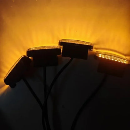 LED Car Lights Front LED Grille Lights With Harness Eagle Eye Lamp FOR FORD F-150 RAPTOR center mesh small yellow light