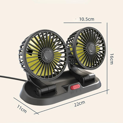 12v Automotive fan Car Fan 24v 360° Adjustable 3 Head Air Fan Low Noise Multifunctional Temporary Parking Card Auto Vehicles fan