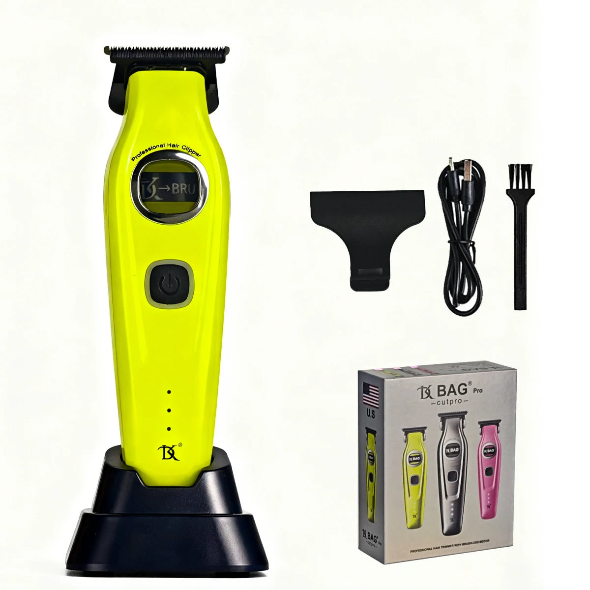 BRDCLIP 609 10000RPM Grey Professional Hair Clipper 7500RPM External Rotor Brushless Motor DLC Blade Hair Trimmer Barber Shaver