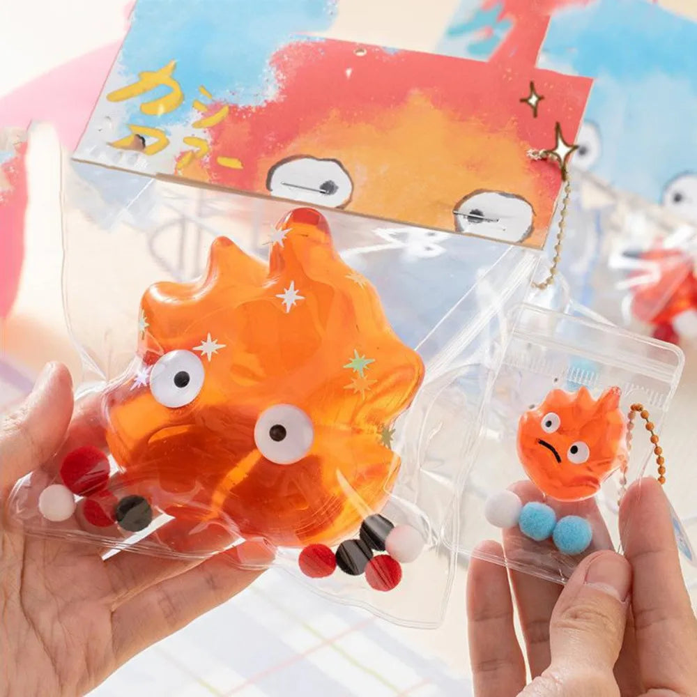 Fire Water Figure Squeeze Toy Funny Fire Slow Rebound Toys Stress Relief Toy 3.9inch Spit Bubble Fire 3D Sensory Toy Gifts