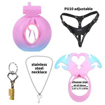 Devil's Heart Chastity Cage 2026 New Sissycage Male CB Lock Bondage Cock Cage Pussy Worship Device Wearable BDSM Toy For Men Gay