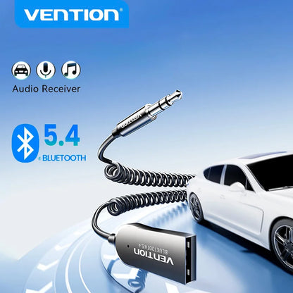 Vention Aux Bluetooth Receiver USB Bluetooth 5.4 Adapter For Car 3.5mm Jack Speaker Auto Handfree Car Audio Music Transmitter