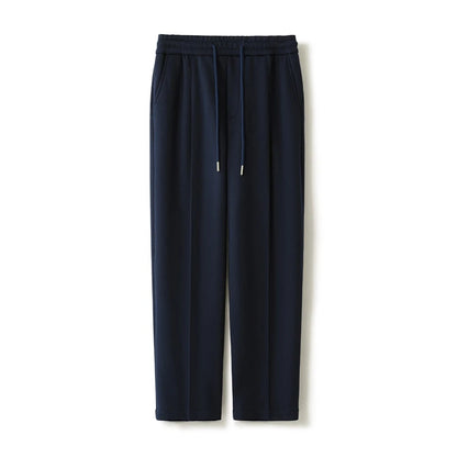 New Product Release Autumn Winter: Men's Wool Acetate Silk Straight Leg Pants Casual Hanging Pants Thick and Warm Knitted Pants