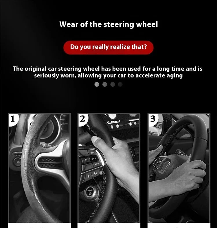 For Subaru STI Brz Wrx Xv Ascent Forester Outback Impreza Legacy Car Suede Carbon fiber Anti-slip Ventilate Steering Wheel Cover