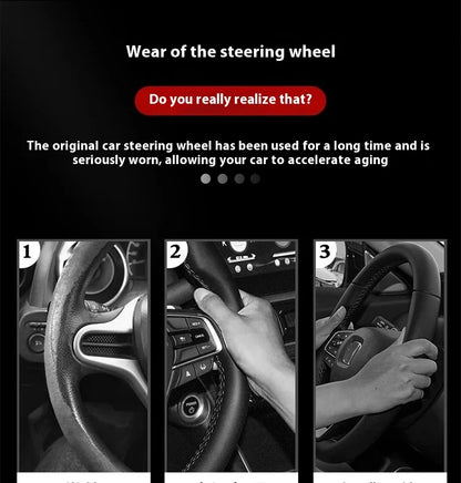 For Subaru STI Brz Wrx Xv Ascent Forester Outback Impreza Legacy Car Suede Carbon fiber Anti-slip Ventilate Steering Wheel Cover