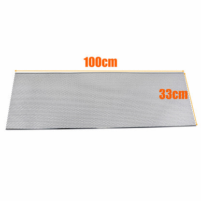 100x33cm Aluminium Racing Car Bumper Grille Grill Mesh Net Vent BlackTuning Universal Protector Caravan Camper Home Garden