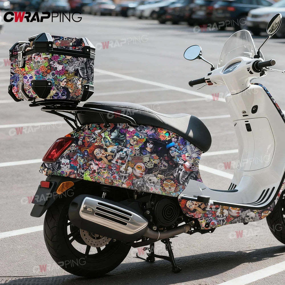 Graffiti Print Vinyl Wrap Supplies Car Livery Graffiti Wrapping Foil Exterior Car Stickers Camouflage Film Waterproof Paint Tint
