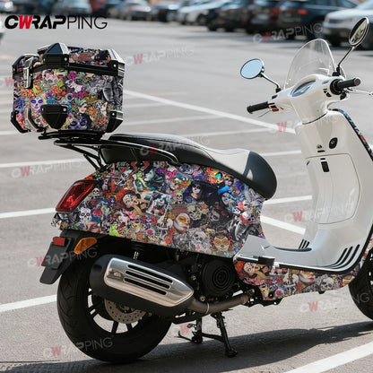 Graffiti Print Vinyl Wrap Supplies Car Livery Graffiti Wrapping Foil Exterior Car Stickers Camouflage Film Waterproof Paint Tint