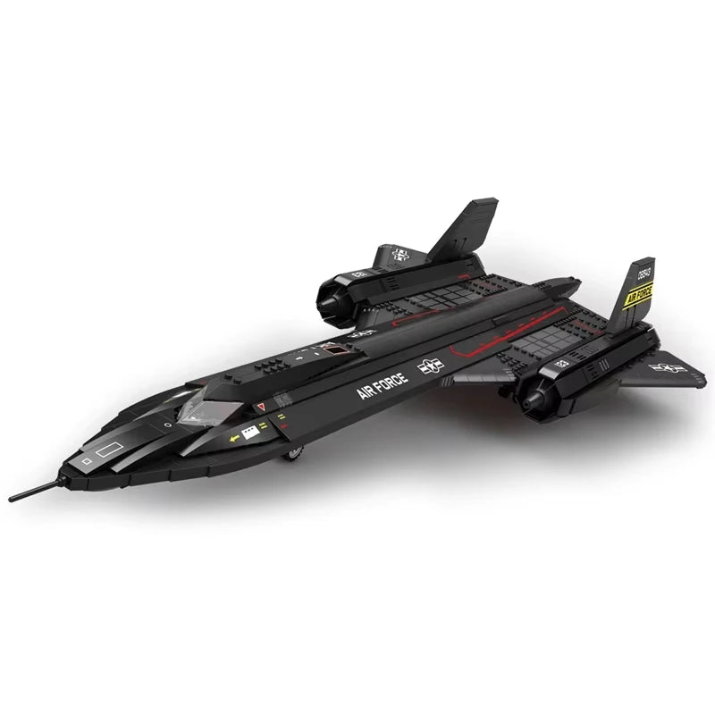 Stock Military SR-71 Blackbird Airplane Building Blocks MOC Fighter Bricks Assembling Toys for Boys Birthday Gift Set 1775Pcs