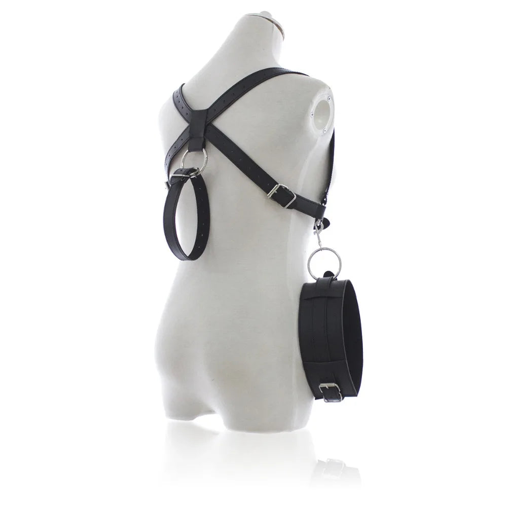 BDSM Sexy Female Bondage Kit Adjustable PU Leather Thigh Garter Harness Adults Games Sex Toy Wear with Butt Bondage Lingerie 18+