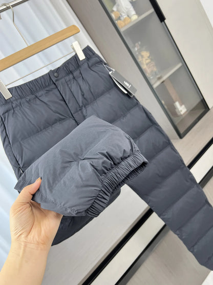 Ultra-Thick Men's Outdoor Tech Windproof Winter Thermal Cotton Trousers Straight Leg Long Pants Warm Youthful Home Wear