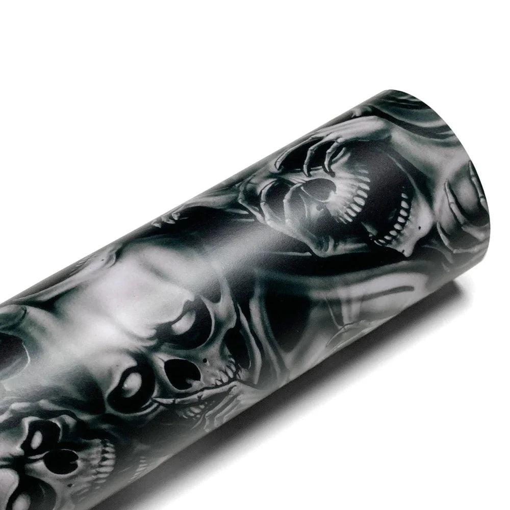 Car Stickers Skull Cartoon Printed Camo Car Body Film Adhesive Vinyl Motorcycle Sticker Waterproof Wrap Vinyl Car Accessories