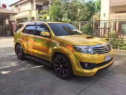 Gloss Holographic Chrome Vinyl Wrap Rainbow Finish Roll DIY Air-Release Adhesive Car Decal Wrapping