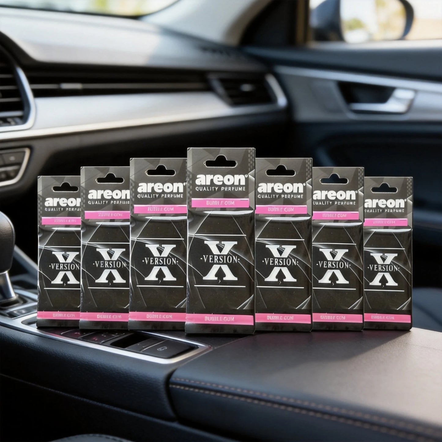 areon 5/20pcs BUBBLE CUM Scent Car Air Freshener, Natural Tea-Scented Paper, Car-Mounted Hanging Type, Car Interior Accessories