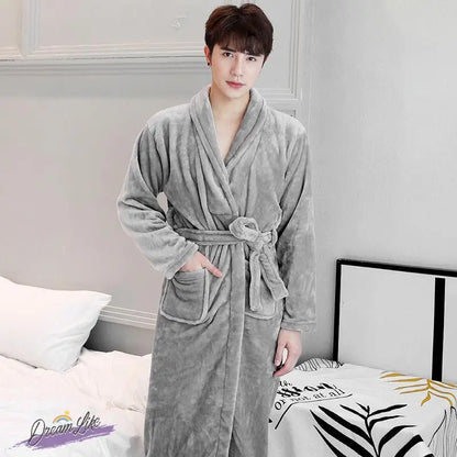Thiened Long Pajamas Couples Flannel Spwear Coral Fce Home Clothes Men Women Robe Autumn Winter Nightgown Casual Sle