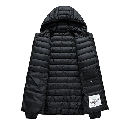 8XL Men New Autumn Winter Warm Waterproof Parkas Jacket Coat Mens Hooded Casual Outwear Detachable Hat Outfits Parkas Coat Male