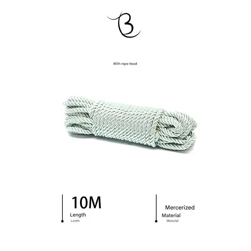 10m Shibari Bondage Rope,Soft Jute for Japanese Rope Art,Skin-Friendly for Beginners,Natural Color Skin-Safe Jute Couples Play