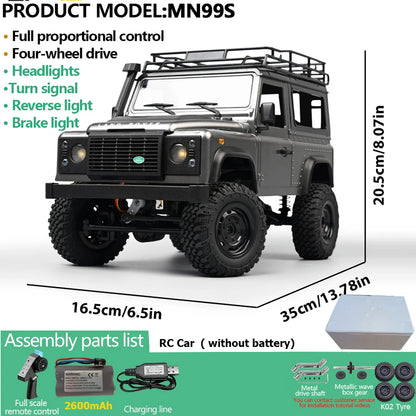 Upgrade MN99S MN98 1:12 RC Car MN Model RTR 2.4G Remote Control Car Climbing Defender 4WD RC Truck Off-road RC Toys As Kids Gift