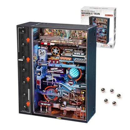Robotime Rokr The Last City Futuristic Marble Run Parallel World Building Toy Set 130pcs Brain Teaser DIY Hobbies for Men Boys