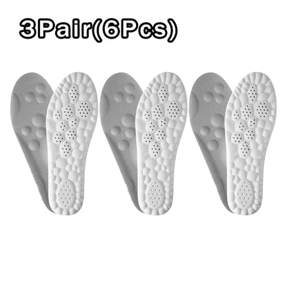 4D Cloud Cushion Insoles for Sneakers Arch Support Breathable Inserts Soft Comfort Pads for Plantar Fasciitis & All-Day Standing