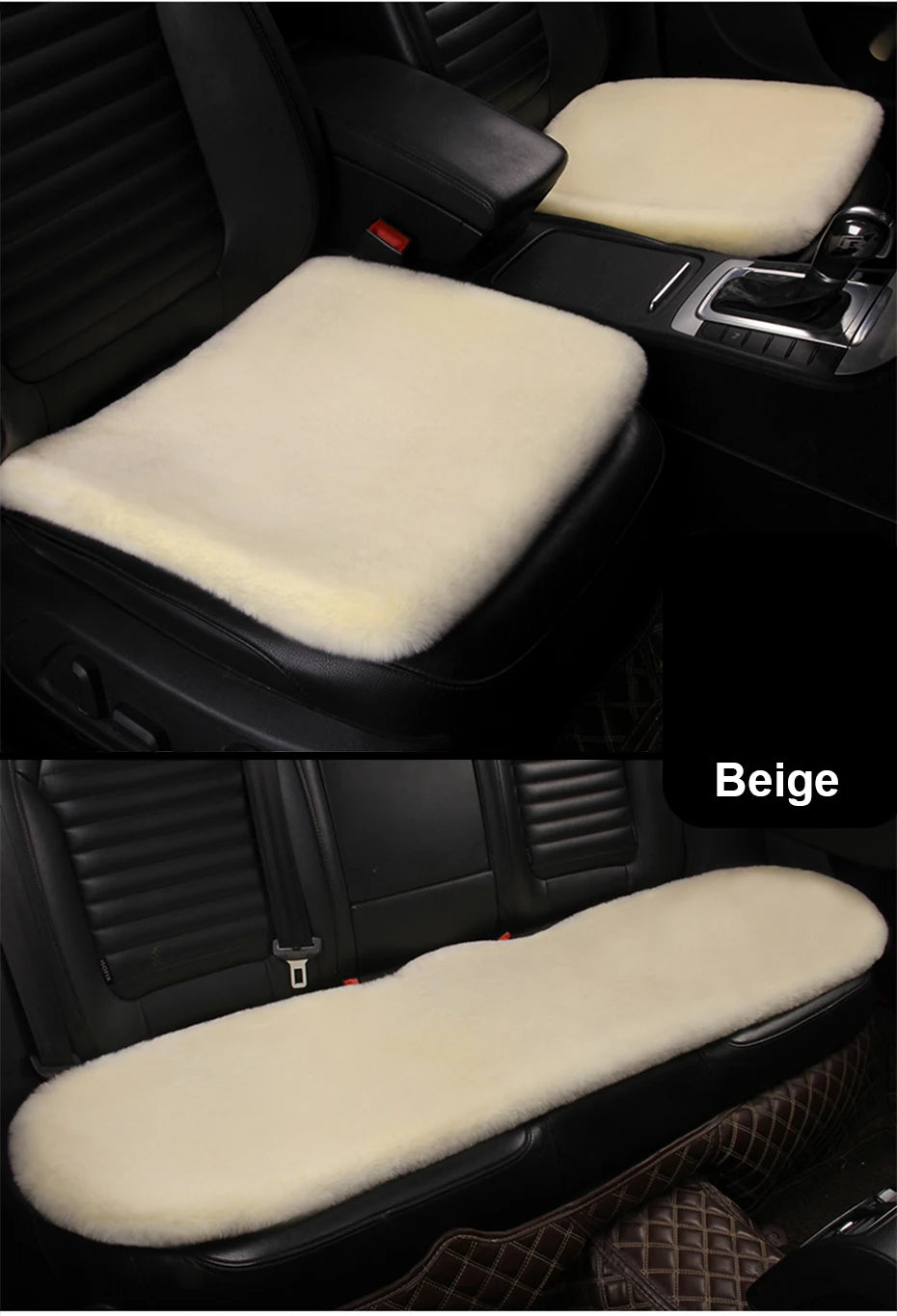 SEAMETAL Short Plush Car Seat Cover Soft Winter Warm Auto Seat Cushion Skin-Friendly Washable Universal Vehicle Chair Protector