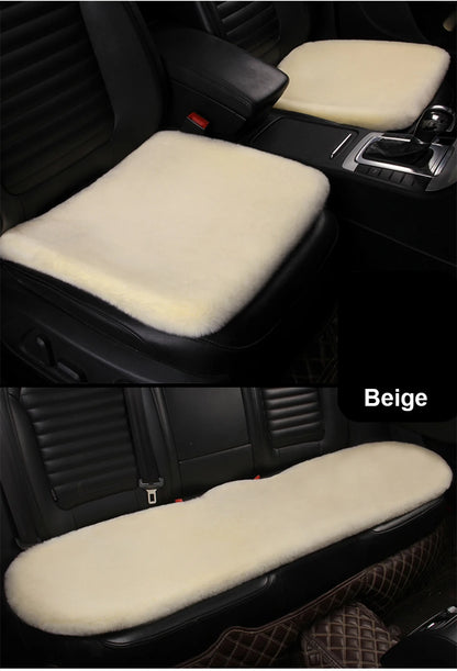 SEAMETAL Short Plush Car Seat Cover Soft Winter Warm Auto Seat Cushion Skin-Friendly Washable Universal Vehicle Chair Protector