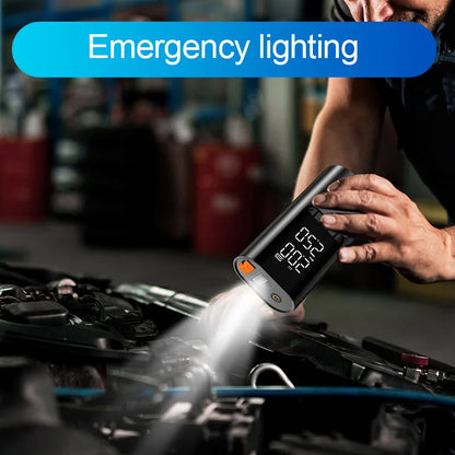 10000 mAh Car Jump Starter&Air Compressor 12V Car Booster Battery Starter Power Bank Warning Light Tire Inflator Car Accessory