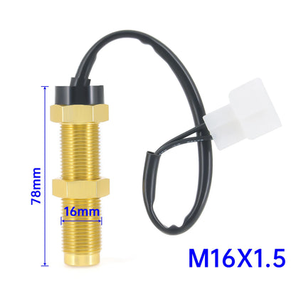85mm Tachometer 3000RPM With Hourmeter Truck Car Boat Diesel Engine Tacho Meter RPM Gauge M18 / M16 Car Boat Tachometer Sensor