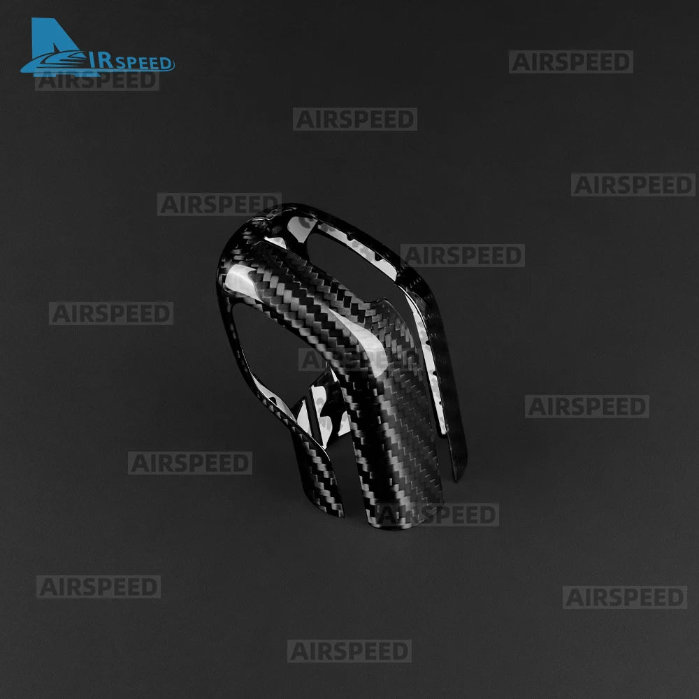 For Hyundai Elantra N/Veloster N/Kona N/i20 N/i30 N 2021-2024 2025 Tucson N Line 2022-2023 Dry Carbon Fiber Car Gear Knob Trim