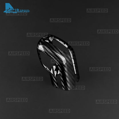 For Hyundai Elantra N/Veloster N/Kona N/i20 N/i30 N 2021-2024 2025 Tucson N Line 2022-2023 Dry Carbon Fiber Car Gear Knob Trim