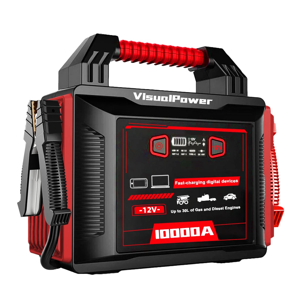 Start All Semi Trucks 10000A Heavy Duty Jump Starter Battery Starter Booster Semi Lorry Truck/bus Caravan Heavy Duty Jump Pack