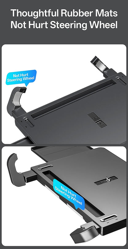 Multifunctional Car Steering Wheel Desk Portable Laptop Desk Foldable Car Storage Stand Work and Dining Table Travel Office