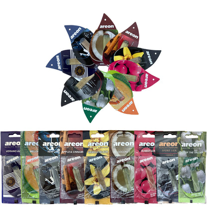3-18pcs Car Air Freshener Natural Tea Fragrance Vehicle-mounted Hanging Vanilla Scent Water Drop-shaped Car Interior Accessory