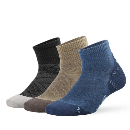 ZEALWOOD Running Cotton Socks Men's Women's Breathable Cushion No Show/Ankle/Crew Antibacterial Moisture Wicking Socks 3 Pairs