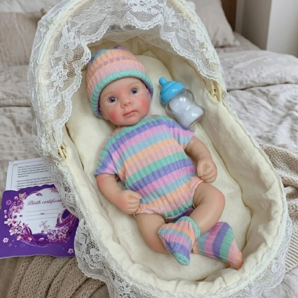 1PCS/15cm Cuddly Mini Bettie Palm reborn babies silicone realistic Girl&Boy Washable Soft Touch Lifelike Mini Silicone Doll