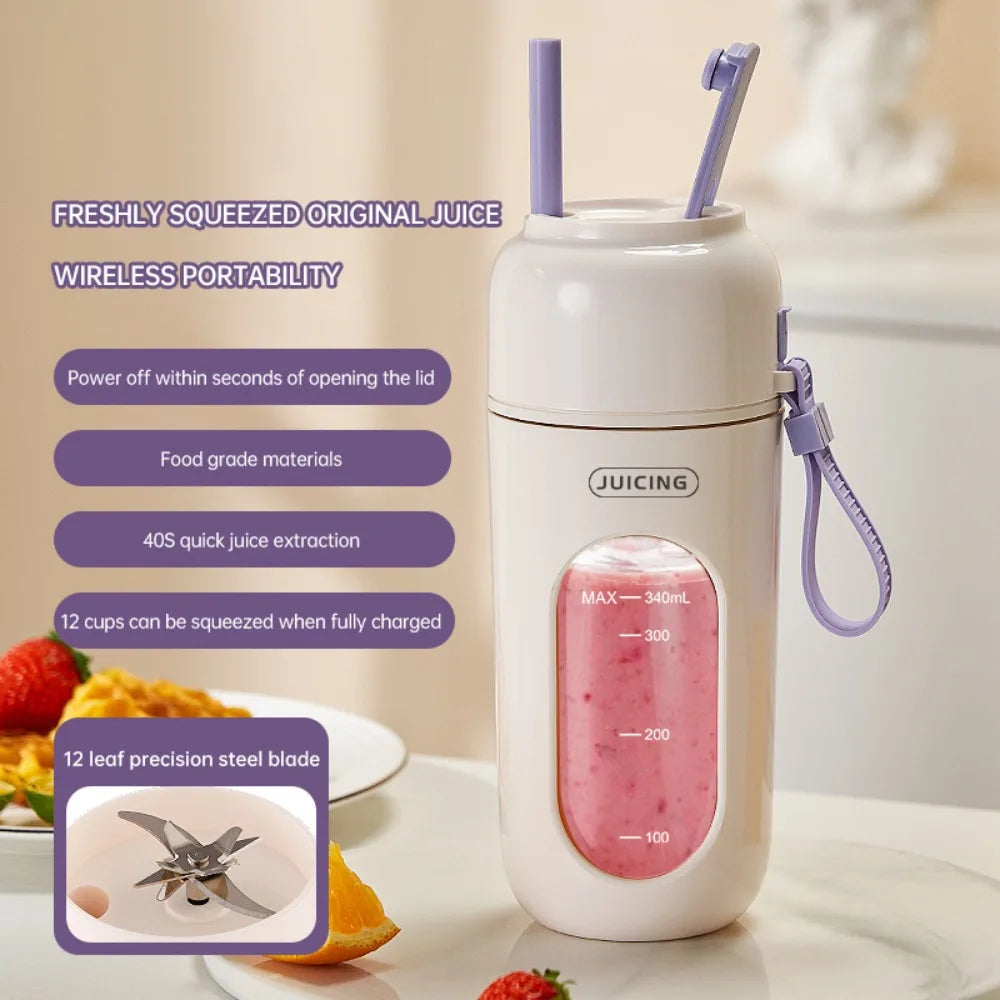 350Ml New Juicer Portable Wireless Charging Juice Cup Student Home Multifunctional Juice Office Juicer Kitchen Breakfast Tools