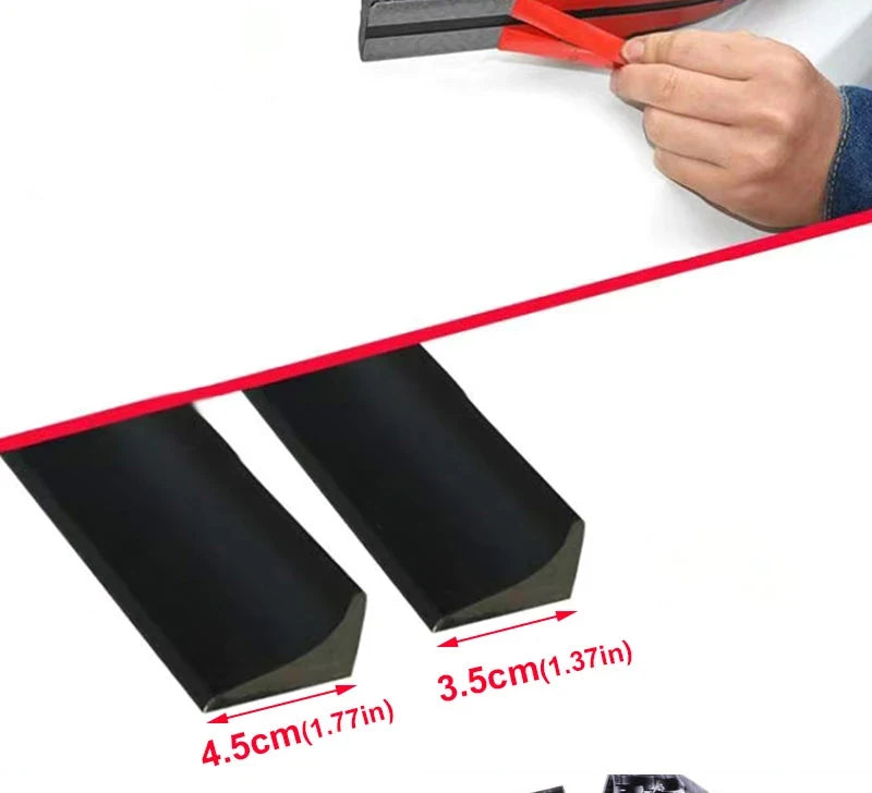 Universal 1.5M Car-Styling 5D Carbon Fiber Car-Styling 5D Fiber Shiny Black Spoilers DIY Refit Spoiler for Car Accessories