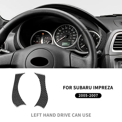 Real Soft Carbon Fiber Sticker For Subaru Impreza 2005 2006 2007 Gear Shift Panel Outlet Vent CD Frame Interior Accessories
