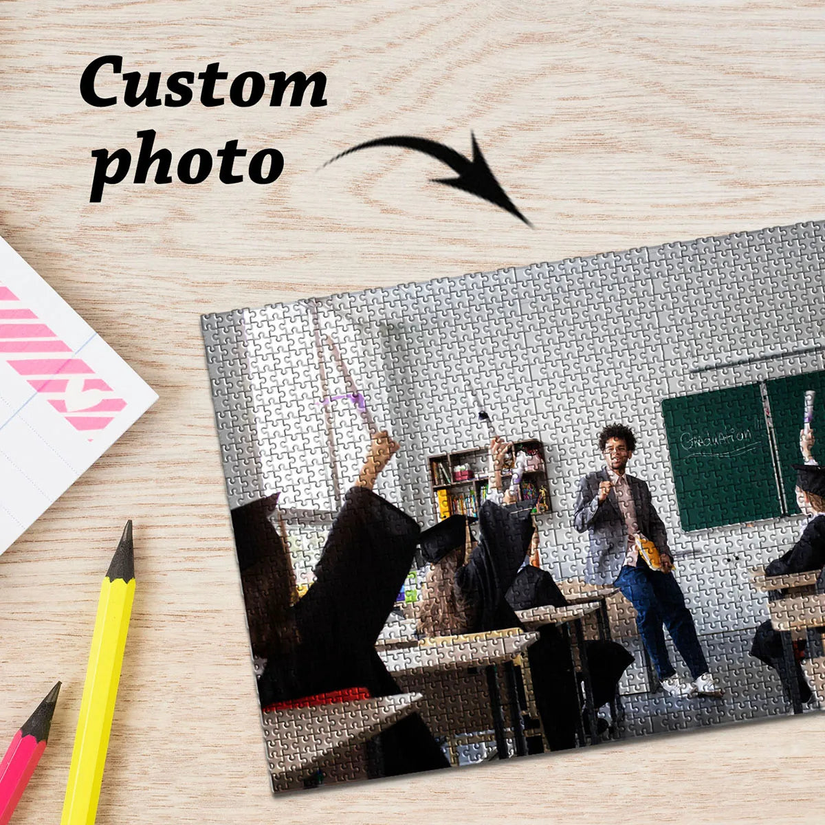1000/300/500pcs Graduation  Customized Picture Personalised Decompression Puzzles Personalized Poster For Kids Toy Children Gift