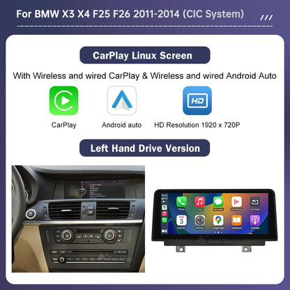 1920*720 Multimedia Touch Screen For BMW X3 F25 X4 F26 2011-2016 Wireless Carplay Display Android Auto Car Radio Player