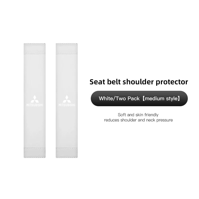 2Pcs Car Seat Belt Cover Shoulder Protector Auto Accessories For Mitsubishi Eclipse Lancer Outlander Pajero Ralliart Star Mirage