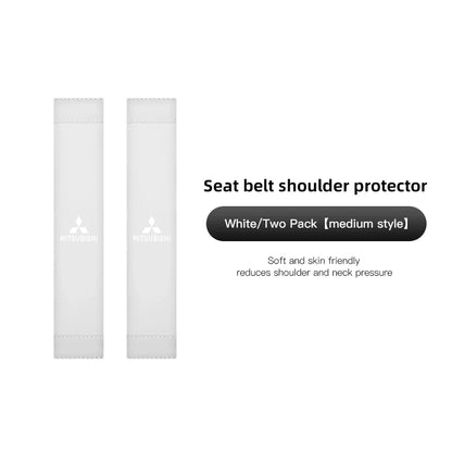 2Pcs Car Seat Belt Cover Shoulder Protector Auto Accessories For Mitsubishi Eclipse Lancer Outlander Pajero Ralliart Star Mirage