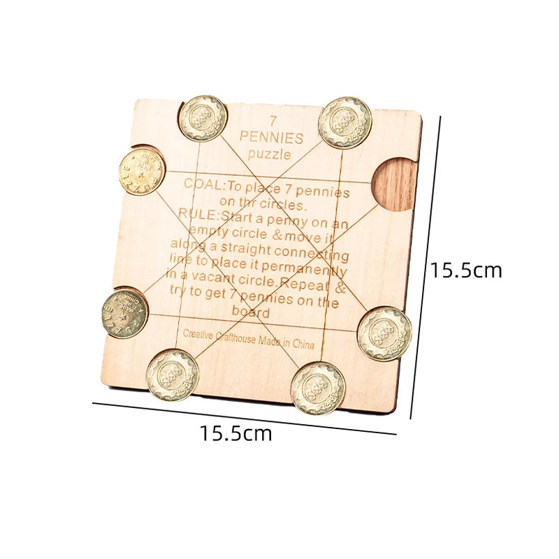 Penny Baffling Puzzle Difficult Brain Teasers for Adults & Kids Educational Toys IQ Logic Challenge Juegos De Inteligencia