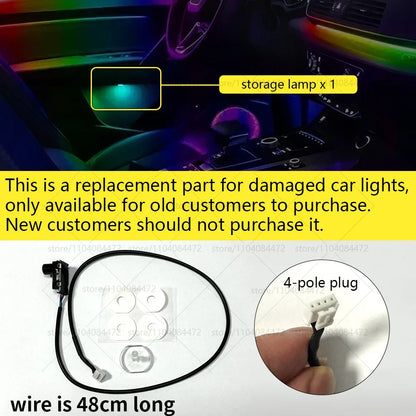 22in1 RGB Car Interior Acrylic Car Ambient Lights RGB Hidden Acrylic Strip Decoration Atmosphere Accessories For Peugeot 2008